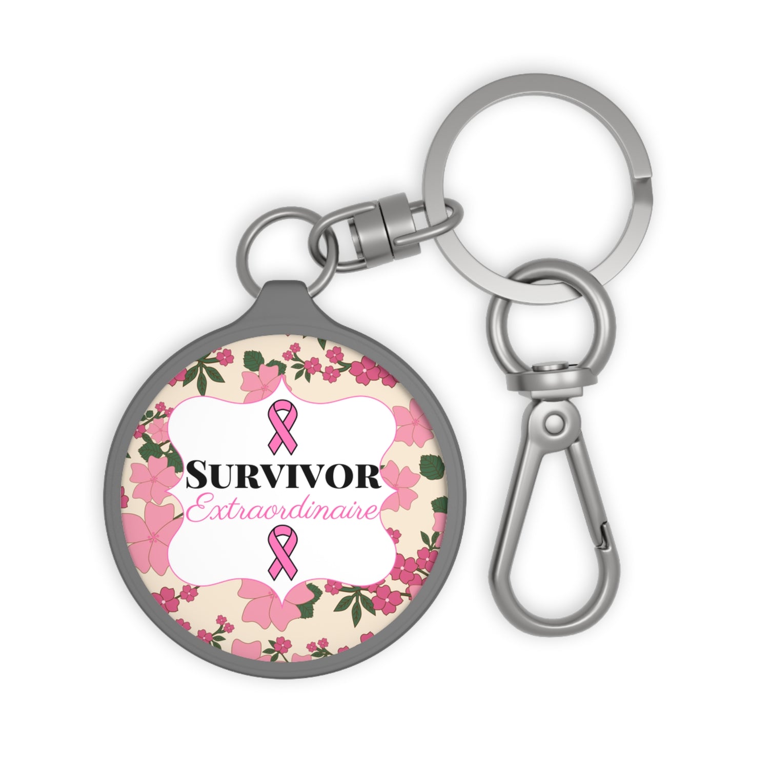 Survivor Extraordinaire - Breast Cancer Survivor Keyring Tag