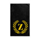 Elegant letter "Z" Gold Laurel Monogram Hand Towel