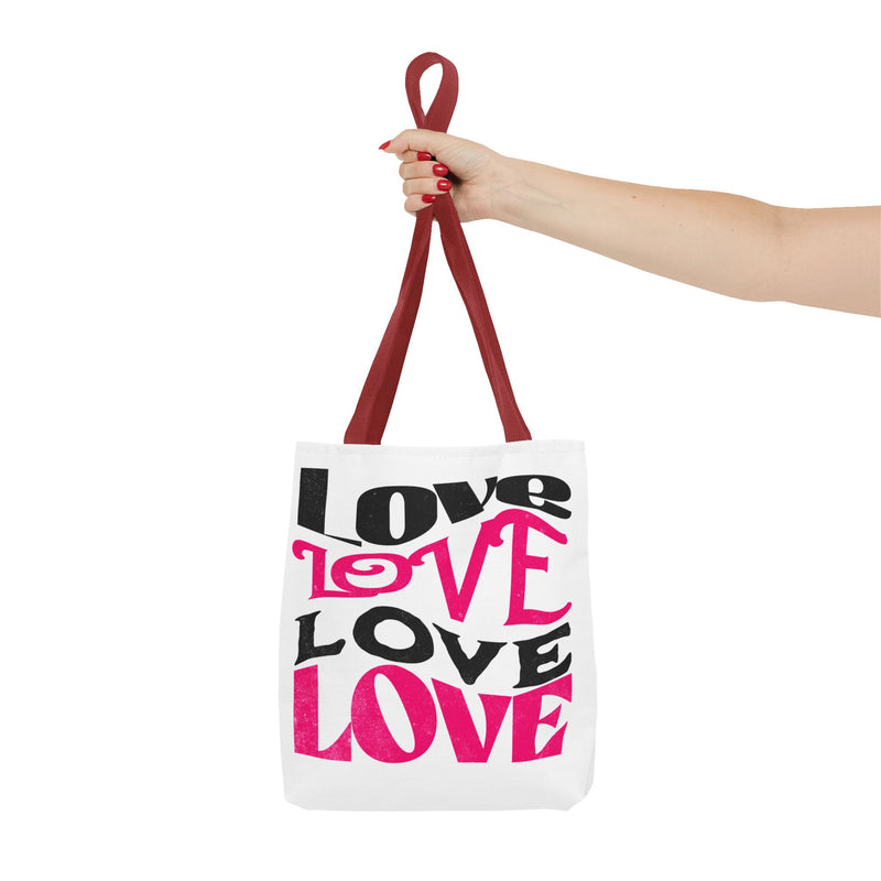 Love Typography - Romantic Tote Bag