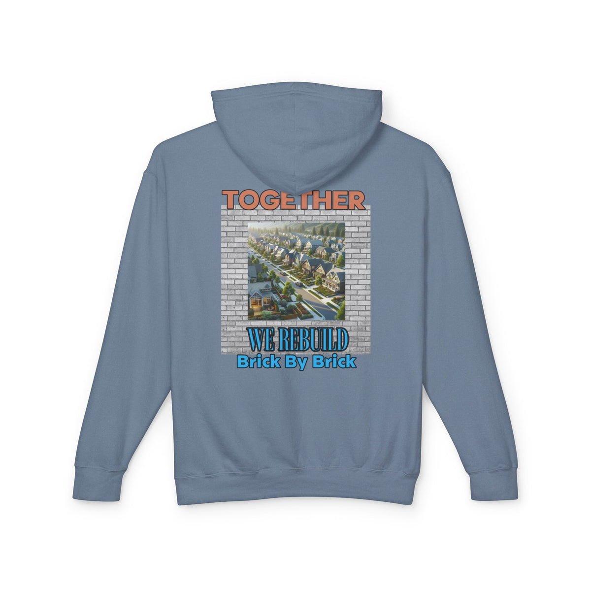 Together We Rebuild Unisex Lightweight Hooded Sweatshirt