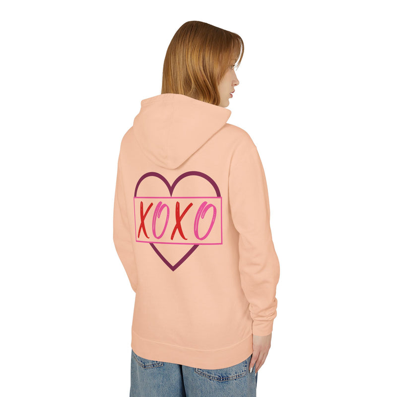 XOXO Romantic Unisex Lightweight Hooded Sweatshirt