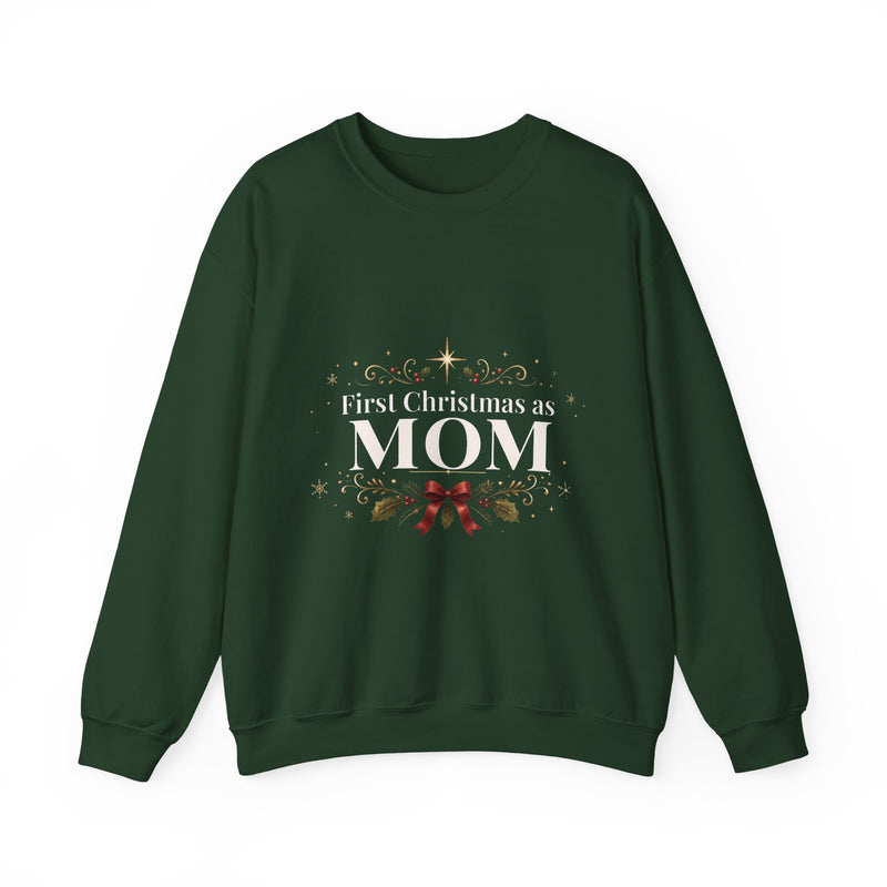 First Christmas as Mom Crewneck Sweatshirt | New Mom Christmas Gift