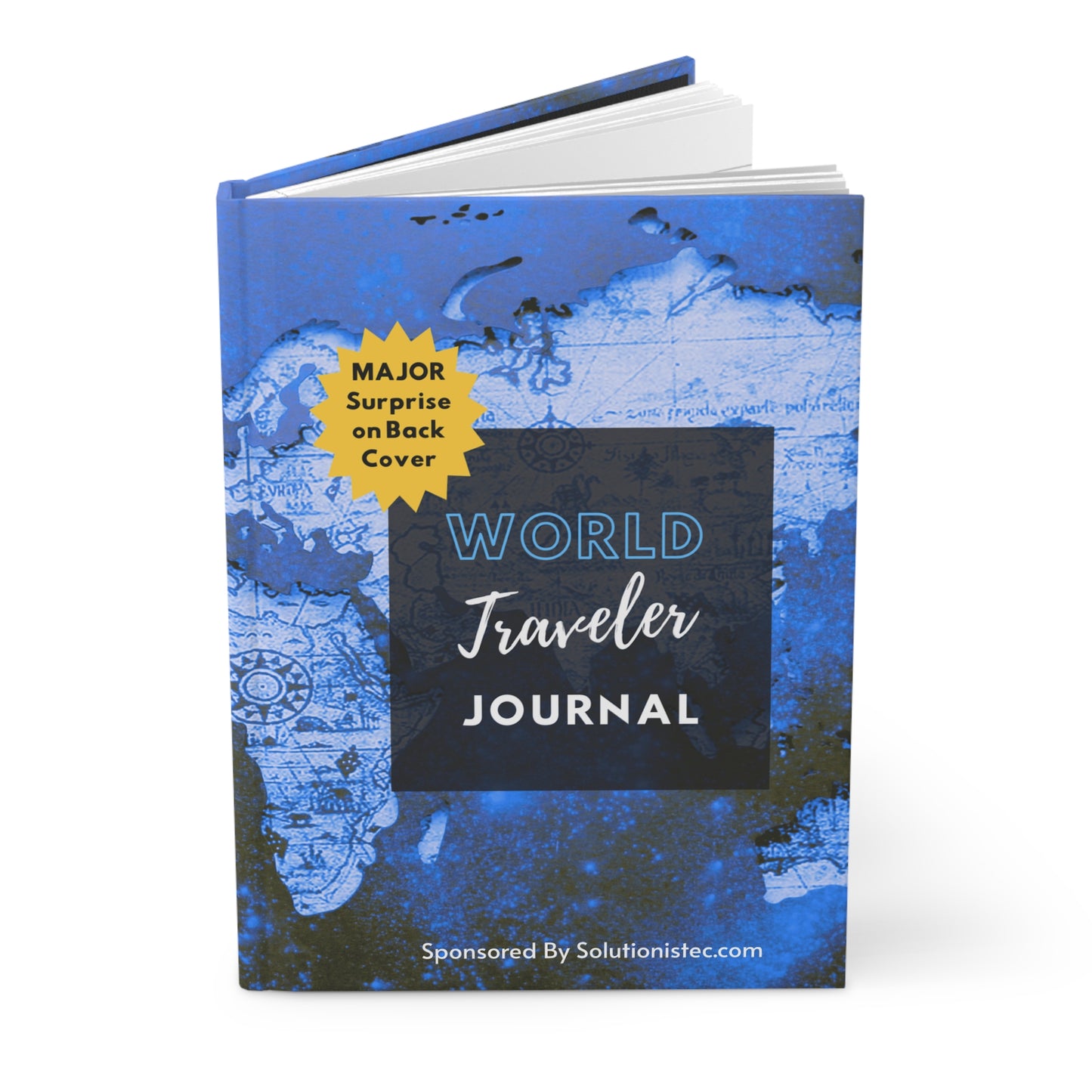 Hardcover Blue Travel Journal Matte - MAJOR Surprise Included