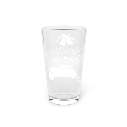 Just Married Wedding Pint Glass, 16oz