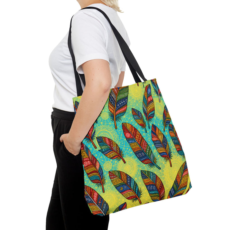 Boho Feathers Tote Bag (AOP)