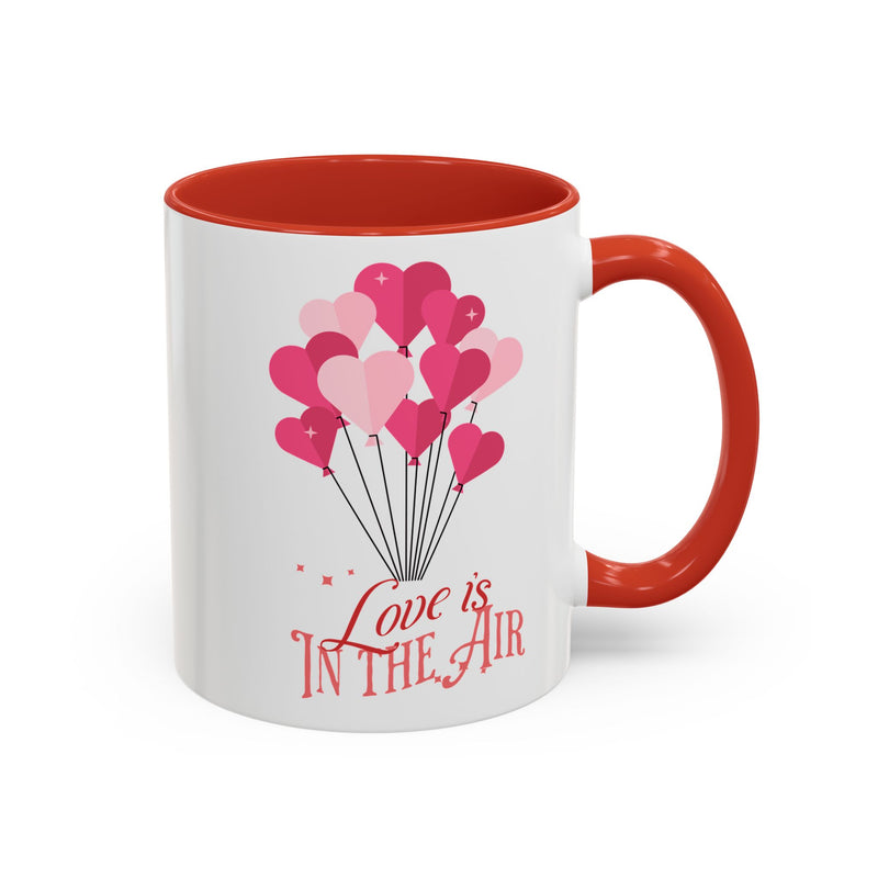 Love is In the Air - Romantic Accent Coffee Mug (11, 15oz)