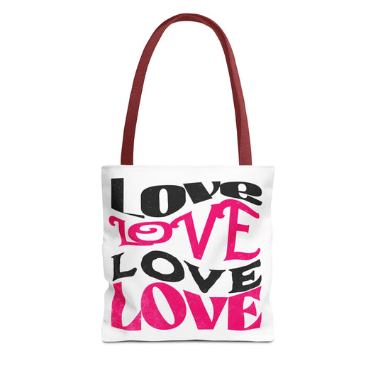 Love Typography - Romantic Tote Bag