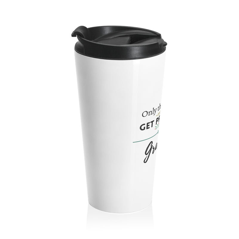 Only the Best Dads Get Promoted to Grandpa Stainless Steel Travel Mug 15oz - Grandpa Gift