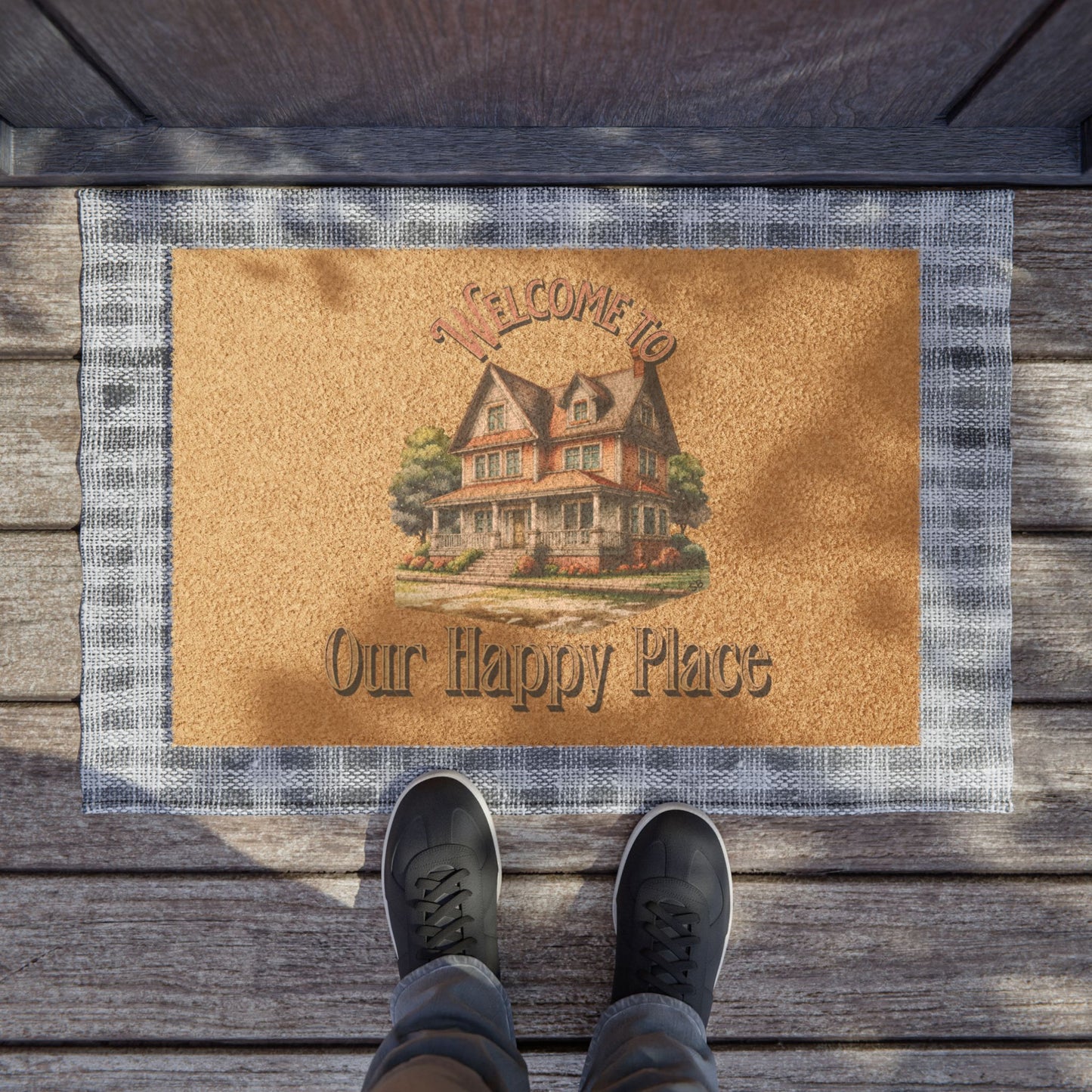 Welcome to Our Happy Place Doormat
