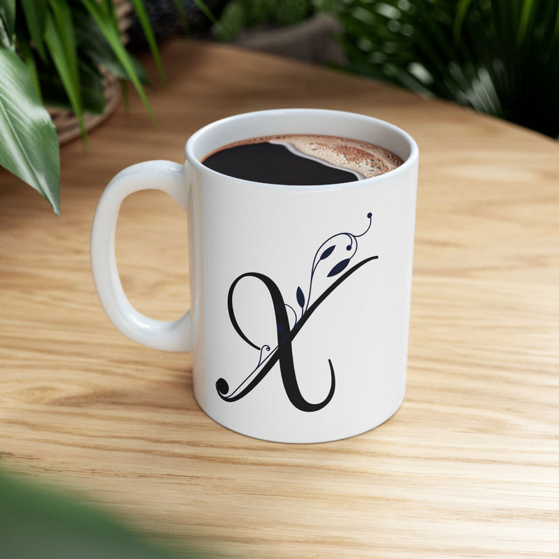 Letter "X" Decorative Monogram Design Coffee Mug