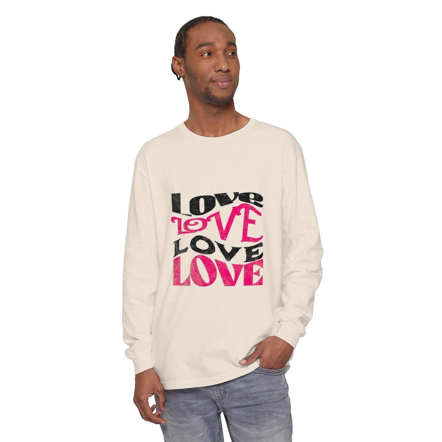 Love Typography - Romantic Long Sleeve T-Shirt