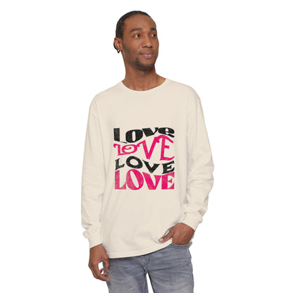 Love Typography - Romantic Long Sleeve T-Shirt