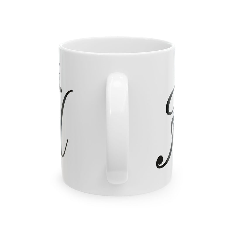 Letter "H" Decorative Monogram Design Coffee Mug