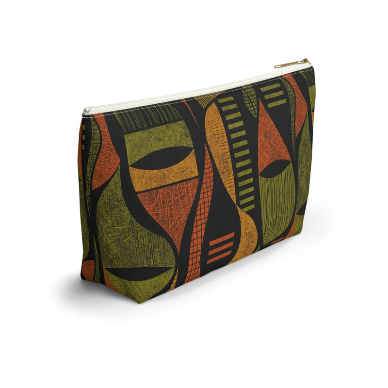Retro Abstract Geometric Accessory Pouch
