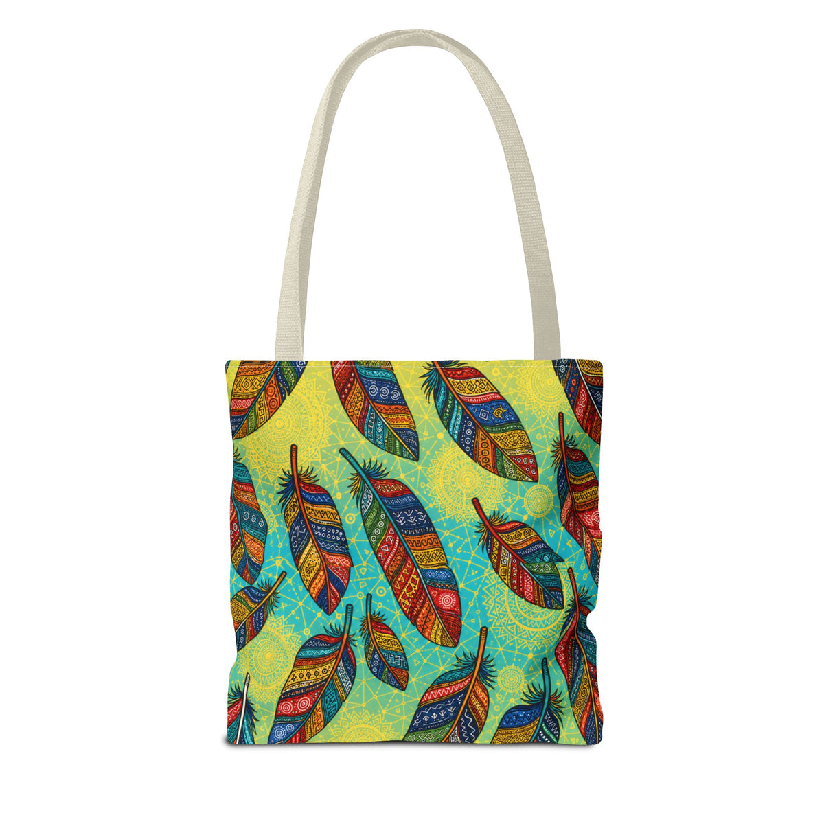 Boho Feathers Tote Bag (AOP)