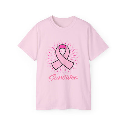 Breast Cancer Survivor Pink Ribbon Ultra Cotton T-Shirt