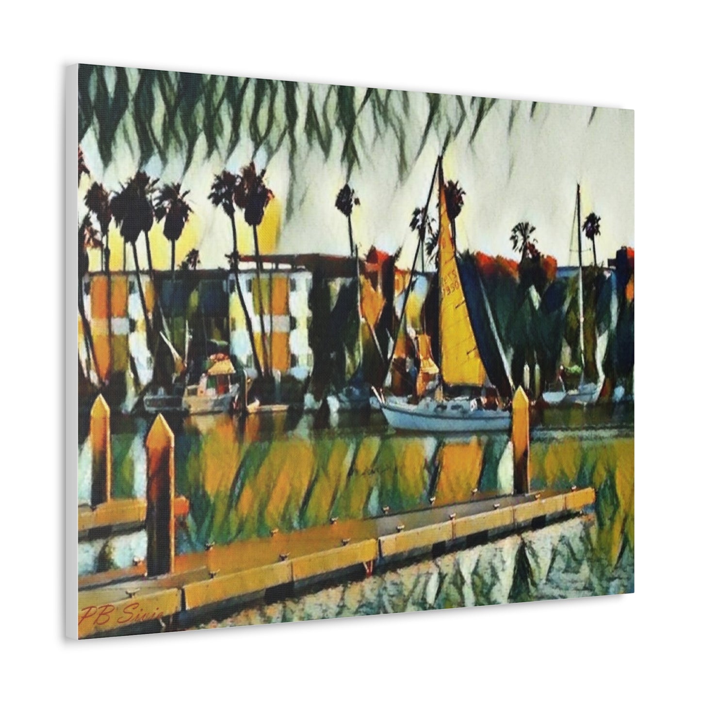 "Boat Mirage" Canvas Gallery Wrap