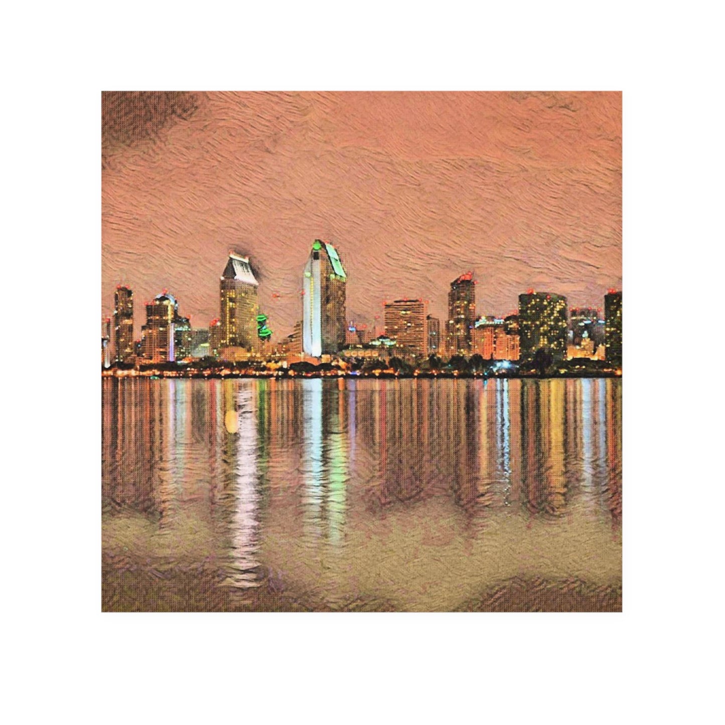 San Diego Skyline Face Towel