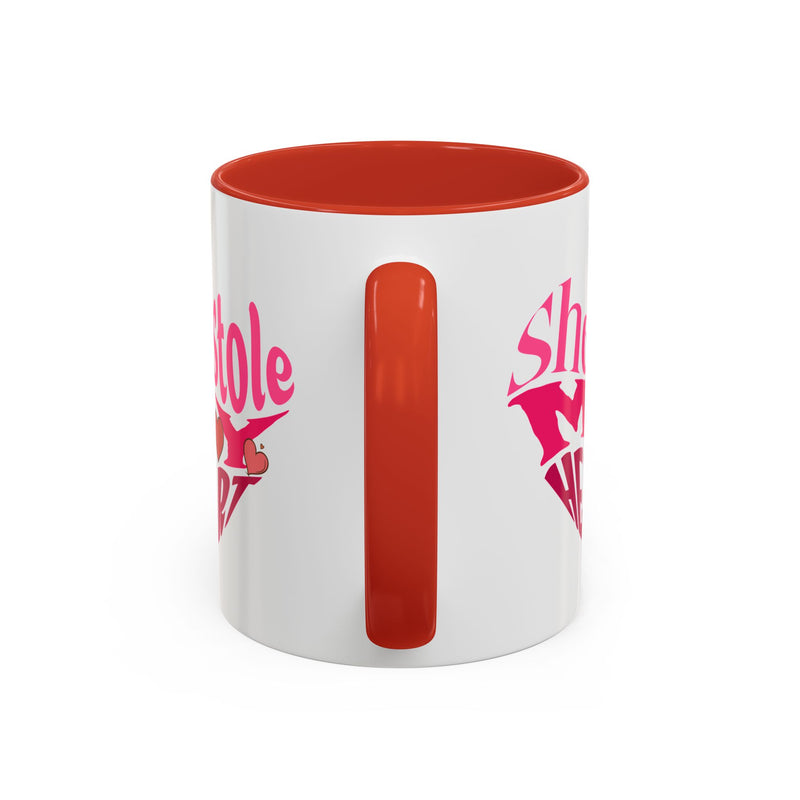 She Stole My Heart - Romantic Accent Coffee Mug (11, 15oz)