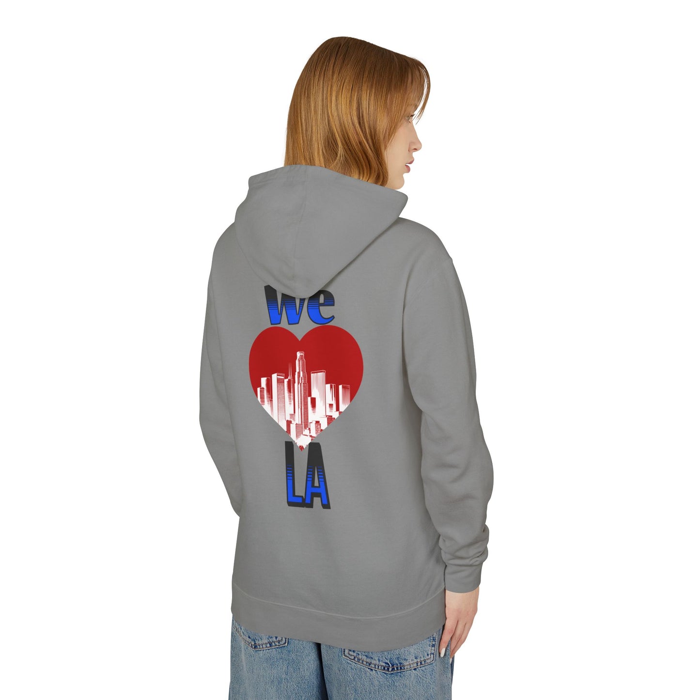 We Love LA Unisex Lightweight Hooded Sweatshirt
