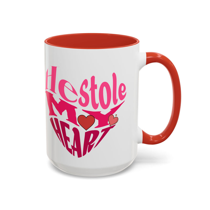 He Stole My Heart - Romantic Accent Coffee Mug (11, 15oz)