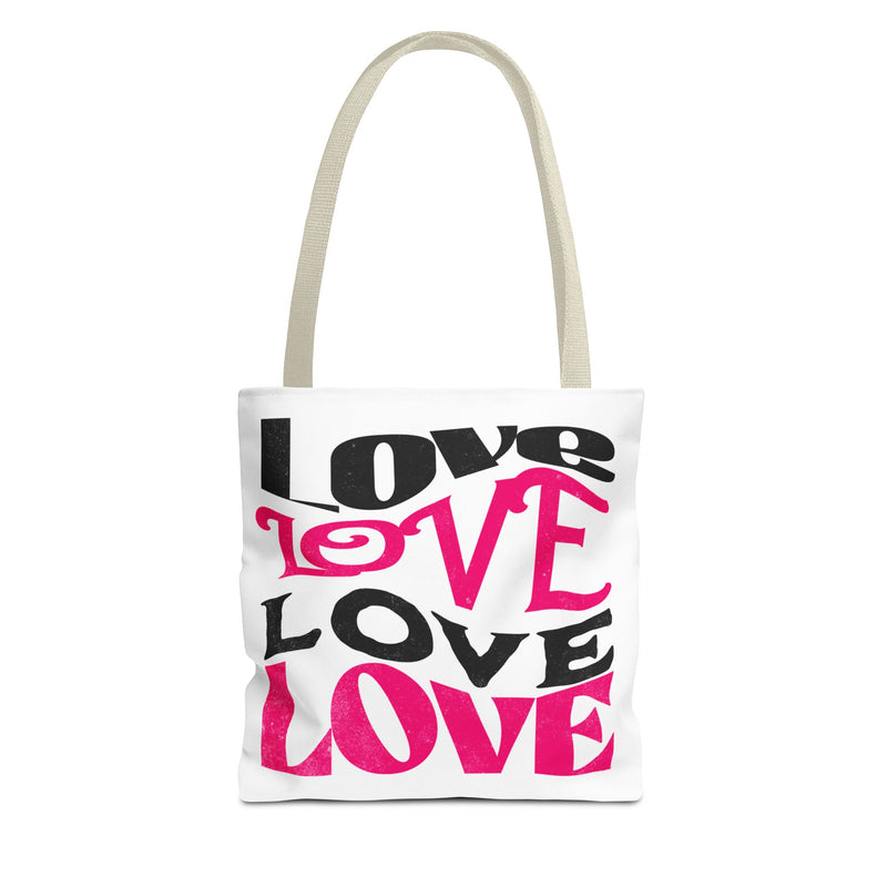 Love Typography - Romantic Tote Bag