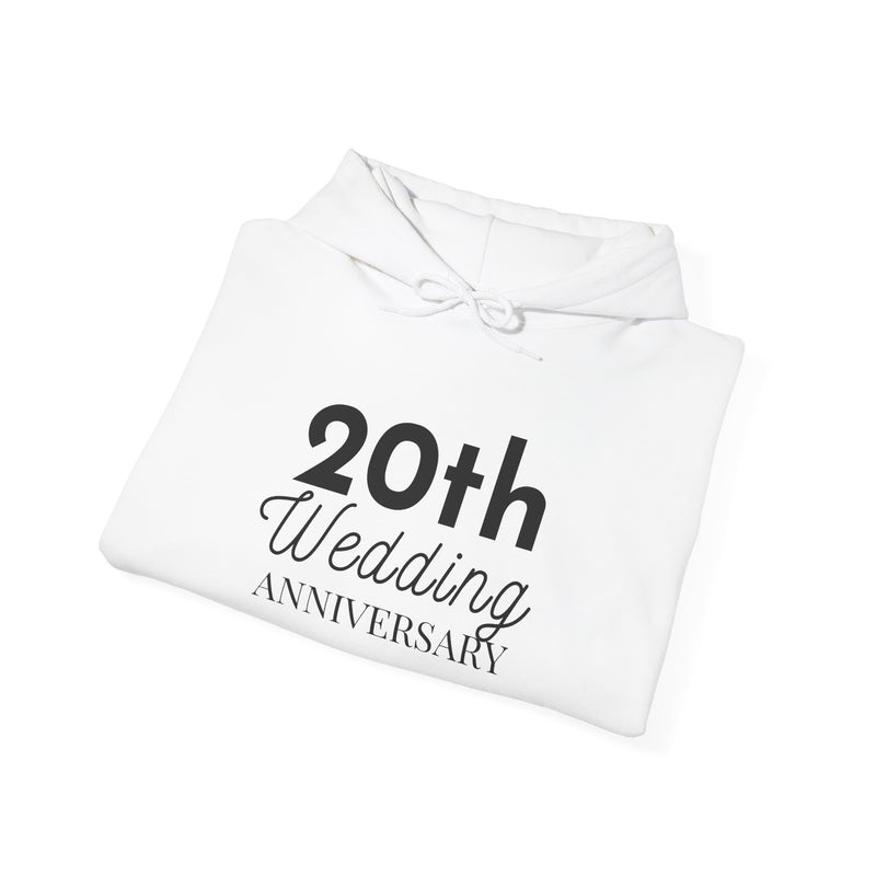 20th Wedding Anniversary Hoodie - Anniversary Gift for Couples