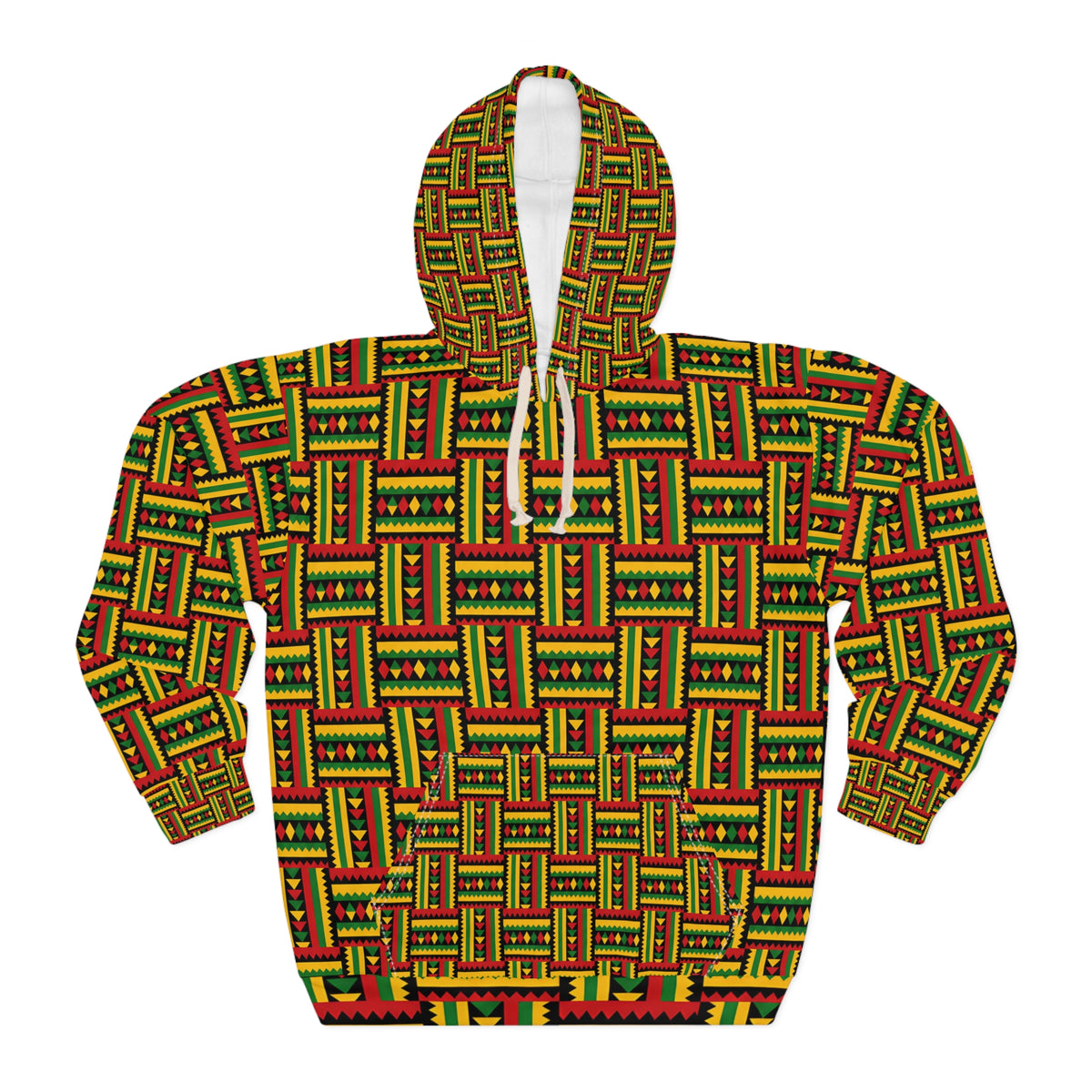 Kente Cloth Unisex Pullover Hoodie (AOP)