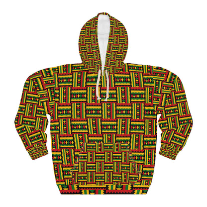 Kente Cloth Unisex Pullover Hoodie (AOP)