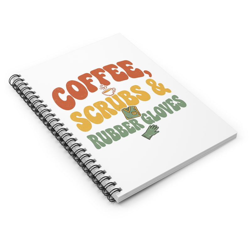 Coffee Scrubs & Rubber Gloves Notebook — Nurse Journal