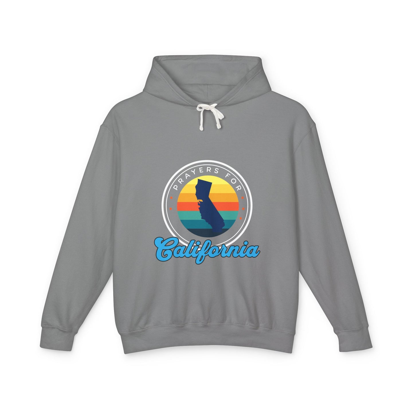 Prayers for California Unisex Lightweight Hooded Sweatshirt