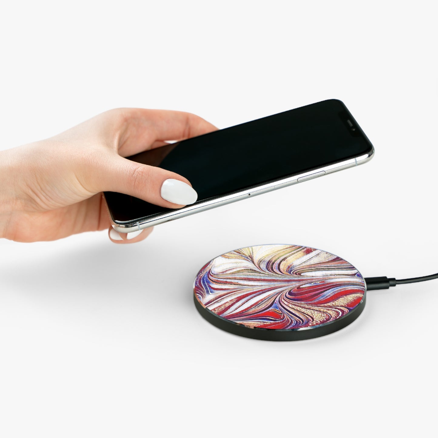 Abstract Acrylic Swirl Wireless Charger