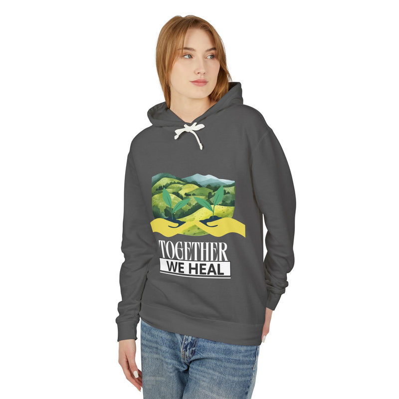 Together We Heal Unisex Lightweight Hooded Sweatshirt