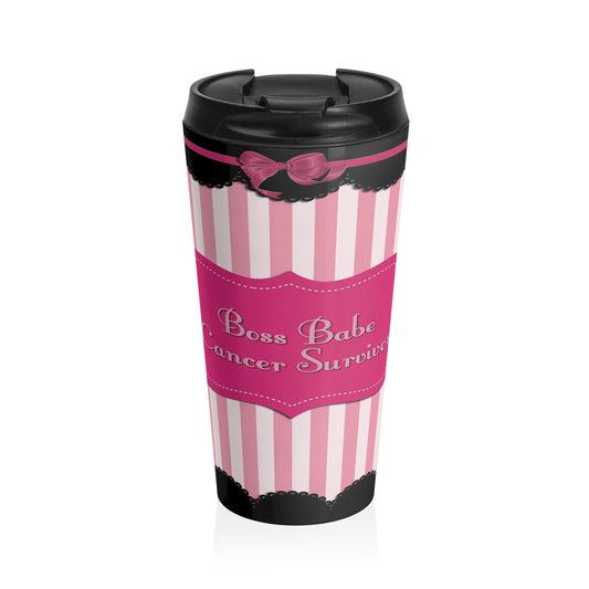 Boss Babe Cancer Survivor Stainless Steel Travel Mug