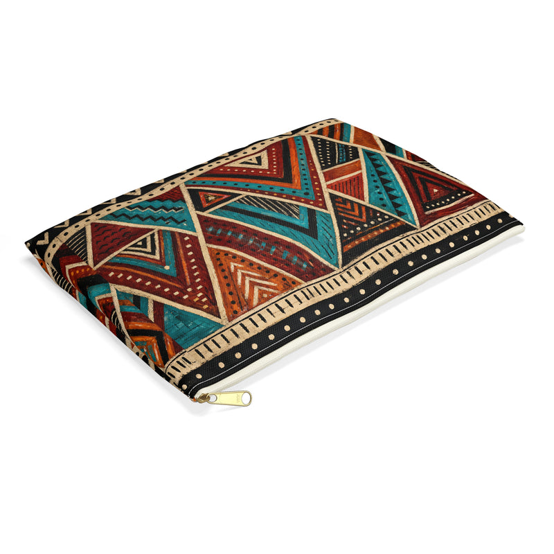 Abstract Geometric Warrior Pattern Accessory Pouch