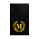 Elegant letter "M" Gold Laurel Monogram Hand Towel