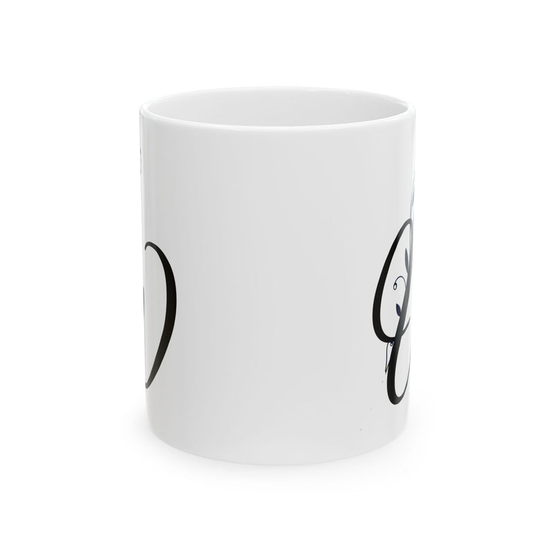 Letter "W" Decorative Monogram Design Coffee Mug