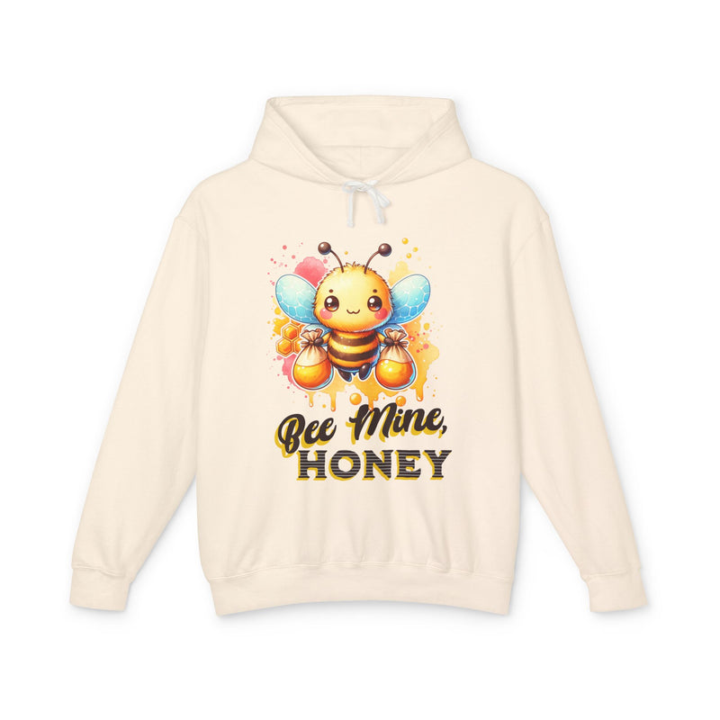 Bee Mine Honey - Romantic Unisex Lightweight Hooded Sweatshirt