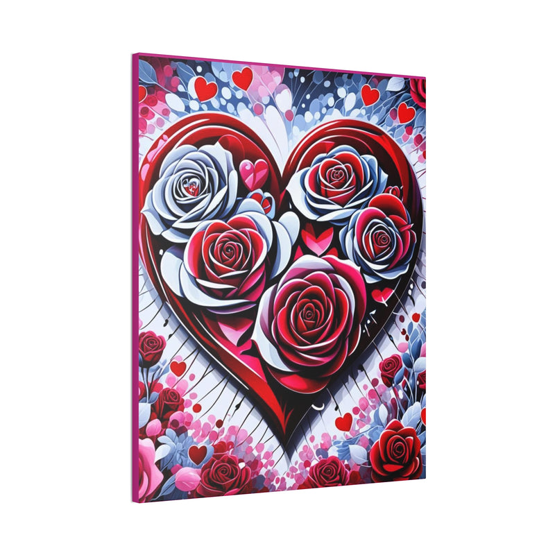Rose Heart - Romantic Art Canvas Stretched, 0.75"
