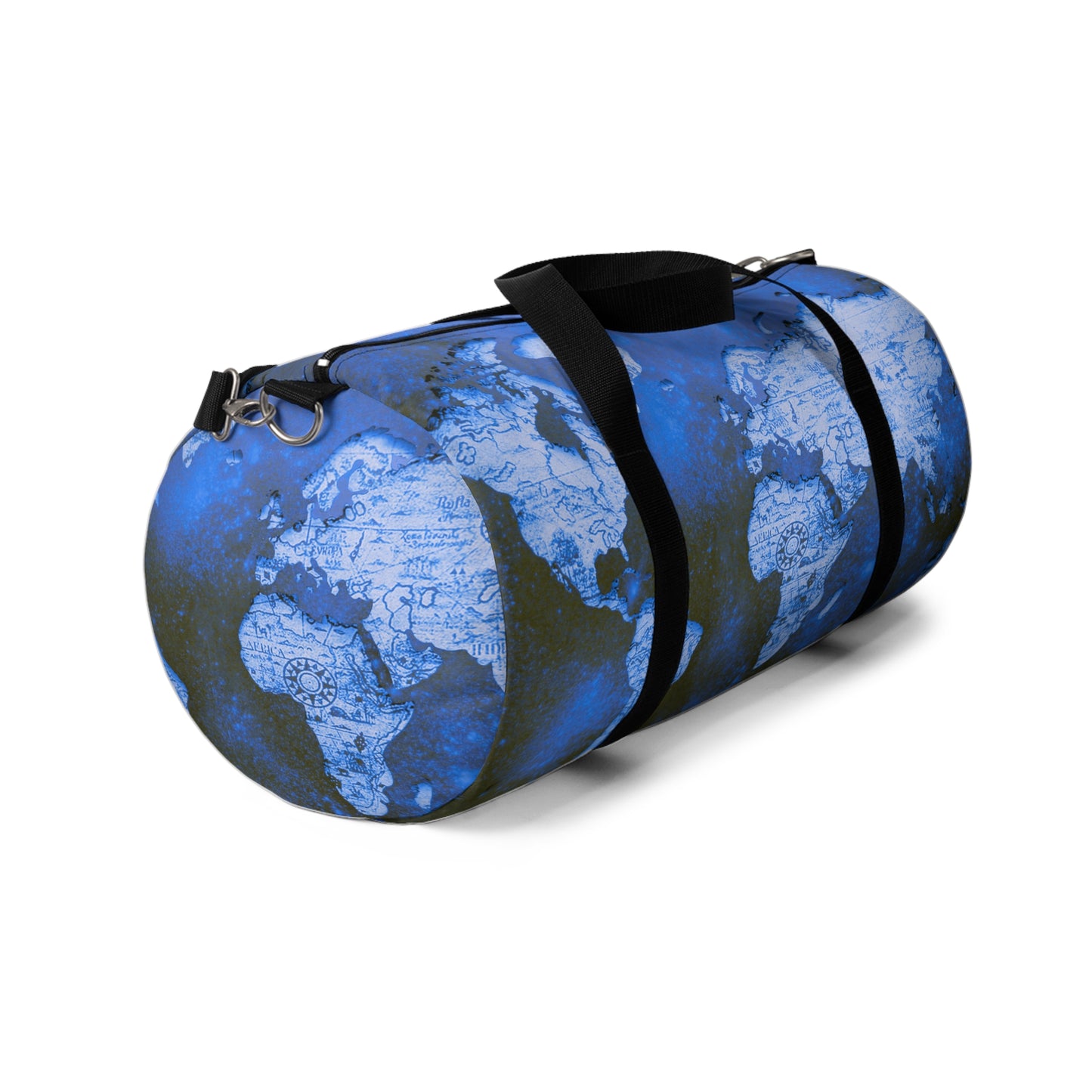 Blue World Map Duffel Bag