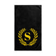 Elegant letter "S" Gold Laurel Monogram Hand Towel