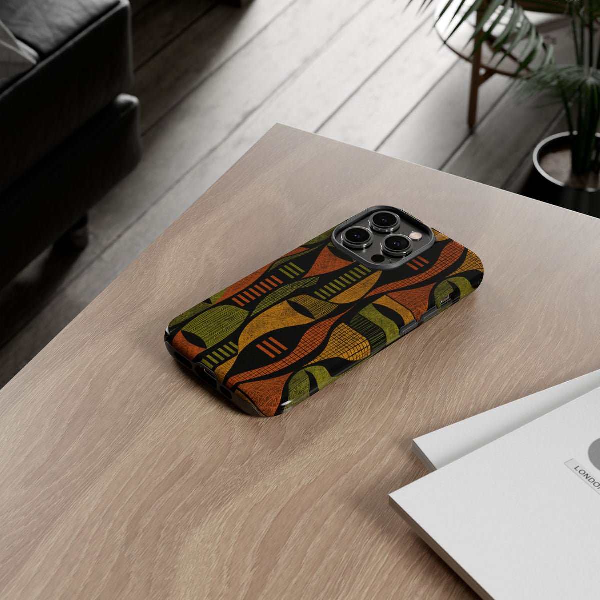 Geometric African-Inspired Tough Phone Case