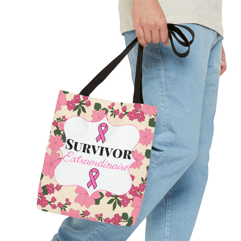 Survivor Extraordinaire - Breast Cancer Survivor Tote Bag