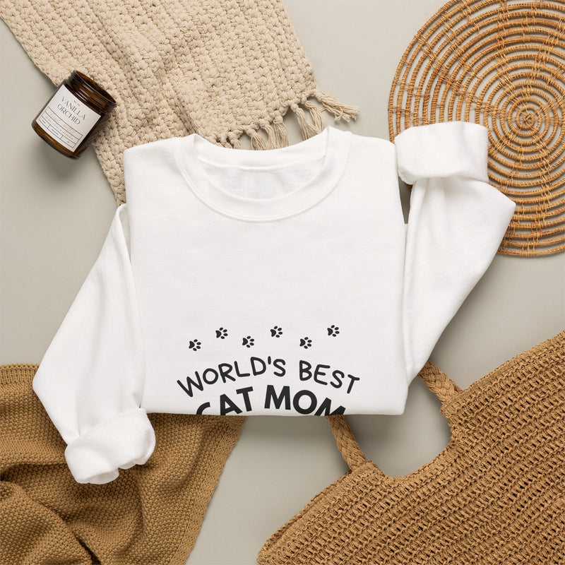 World's Best Cat Mom Sweatshirt - Cute Cat Lover Gift