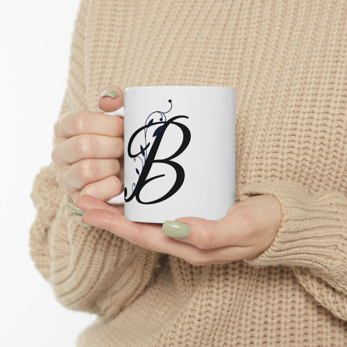 Letter "B" Decorative Monogram Design Coffee Mug