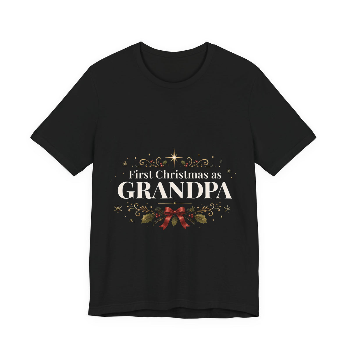 First Christmas as Grandpa T-Shirt | First Time Grandpa Christmas Gift