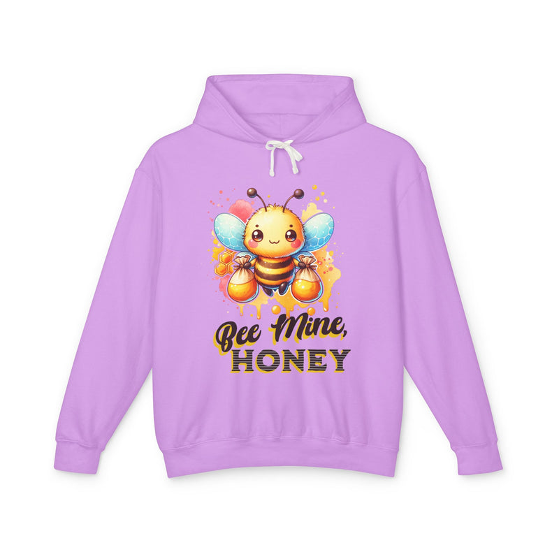 Bee Mine Honey - Romantic Unisex Lightweight Hooded Sweatshirt