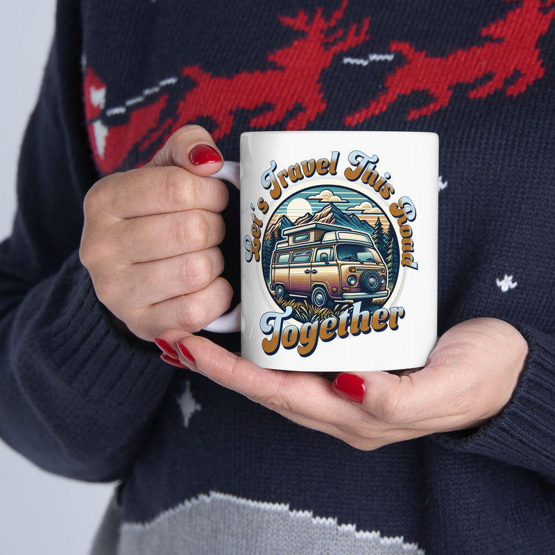 Let's Travel this Road Together Romantic Coffee Mug