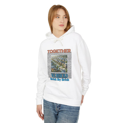 Together We Rebuild Unisex Lightweight Hooded Sweatshirt