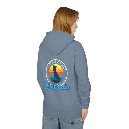 Prayers for California Unisex Lightweight Hooded Sweatshirt